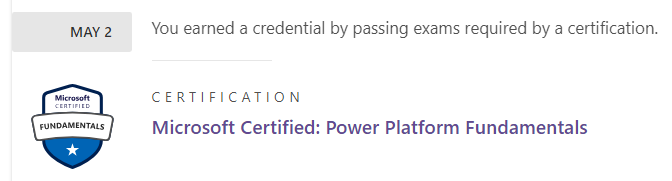 Fui aprovado na PL-900 (Power Platform Fundamentals)